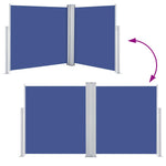 Retractable Side Awning Blue 100x600 cm 48446