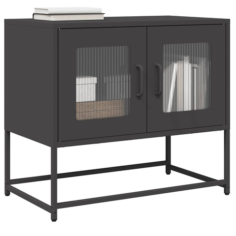 ZNTS TV Cabinet Black 68x39x60.5 cm Cold-rolled Steel 853332