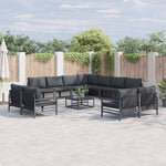 Garden Sofa Set Anthracite Steel 3379034