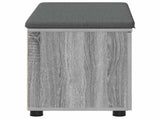 Hall Bench with Cushion with Shelf Grey Sonoma 80 x 38 x 46 cm 891485