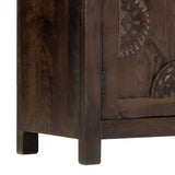 Sideboard with Carved Design 110x35x70 cm Solid Mango Wood 247765