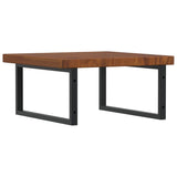 Basin Shelf Wall Mounted Steel and Solid Wood Oak 3302497