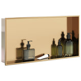 Shower Niche Brushed Gold 62x32x9 cm Stainless Steel 4005129