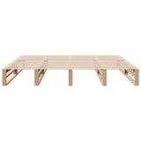 Bed Frame without Mattress 200x200 cm Solid Wood Pine 3306507