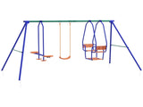 Three-In-One Kids Metal Swing Set with Swing, Glider, Rocking Chair Swing, for Ages 3 years T3398P347542
