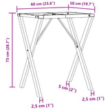 Dining Table Legs X-Frame 60x50x73 cm Steel 357905