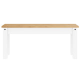 Dining Bench PANAMA White 105x30x45 cm Solid Wood Pine 4005713