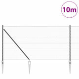 Welded Wire Fence with Spikes 10 x 1 m PVC-Coated Steel 3353201