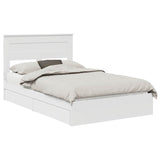 Storage Bed with Headboard White 120 x 200 cm Engineered Wood 3409928