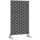 Privacy Screen 100 x 50 x 180 cm Steel Black 868577