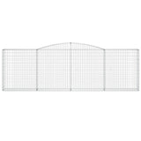 Arched Gabion Baskets 9 pcs 400x30x120/140 cm Galvanised Iron 3146886