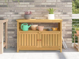 Garden Console Table Light Acacia 80 x 35 x 75 cm 42026800