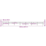 Garden Fence with Spear Top Steel 1248x60 cm Black 277599