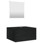 ZNTS 2 Piece Bathroom Furniture Set Black Engineered Wood 242557