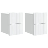 Wall-Mounted Bedside Cabinet 2 pcs White 33 x 34.5 x 43 cm 898296