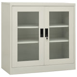 Office Cabinet Light grey Steel, tempered glass Standard 335931