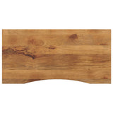Desk Top with Curve 140x60x2,5 cm Solid Wood Rough Mango 370219