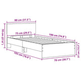 Bed Frame Artisan Oak 75 x 190 cm Engineered Wood 871661