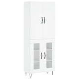 Highboard White 69.5x34x180 cm Engineered Wood 3198065