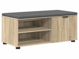 Hall Bench with Cushion with Shelf Sonoma Oak 80 x 38 x 46 cm 891506