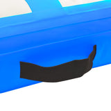 Inflatable Gymnastics Mat with Pump 800x100x20 cm PVC Blue 92692