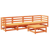 Garden Sofa Set Wax brown Solid pine wood 5 piece Modular 3299280