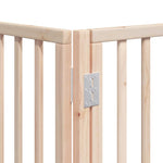 Dog Gate with Door Foldable 15 Panels 750 cm Poplar Wood 3155643
