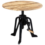 ZNTS Side Table 60x cm Solid Mango Wood and Cast Iron 247915