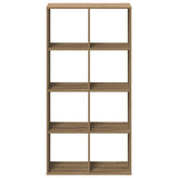 Room Divider Bookcase Artisan Oak 69.5x29x137.5 cm Engineered Wood 858029