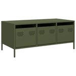 ZNTS Coffee Table Olive Green 101.5x50x43.5 cm Cold-rolled Steel 851272