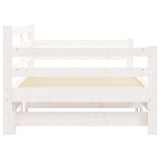 Daybed with Trundle without Mattress White 90x190 cm Single Solid Wood 836154