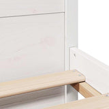 Bed Frame without Mattress White 120x190 cm Small Double Solid Wood Pine 3301677