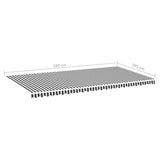 Replacement Fabric for Awning Anthracite and White 6x3 m 311993