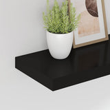 Floating Wall Shelves 4 pcs Black 80x23.5x3.8 cm MDF 323837