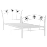 Bed Frame without Mattress White Metal 90x200 cm 324745
