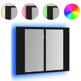 LED Bathroom Mirror Cabinet Black 60x12x45 cm Acrylic 804957