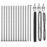 Welded Wire Fence with Concrete Base 25 x 1.6 m 3353675