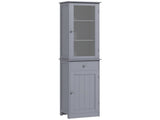 Bathroom Storage Cabinet with 3-tier Shelf Drawer Door, Floor Cabinet Free Standing Tall Slim Side T3398P329548