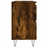 Bathroom Cabinet Smoked Oak 80x33x60 cm Engineered Wood 831657