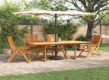 Garden Dining Set 5 pcs Brown Solid Acacia Wood 3375716