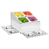 Gastronorm Container Holder with 4 GN 1/6 Pan Stainless Steel 51223