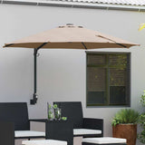 Garden Parasol Taupe 248 x 248 x 148 cm Polyester and Steel 42003246