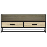 TV Cabinet Sonoma Oak 100x34.5x40 cm Engineered Wood and Metal 848815