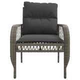 4 Piece Garden Sofa Set with Cushions Grey Poly Rattan 368729