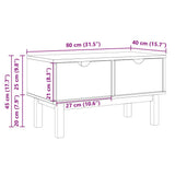 Hallway Bench OTTA 80x40x45 cm Solid Wood Pine 4013462