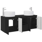 Bathroom Cabinet Set 3 pcs Black 49.5 x 44.5 x 66 cm 3405718