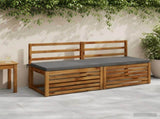 2-Piece Bench Cushions SOEST 2 pcs 100% Polyester Grey 949449