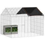 Rabbit Cage Silver 100 x 78 x 78 cm Galvanised Steel 42019236