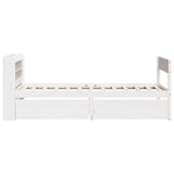 Bed Frame without Mattress White 100x200 cm Solid Wood Pine 3307129