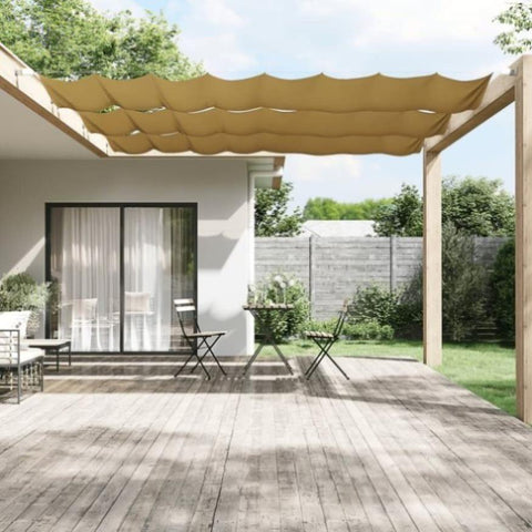 ZNTS Vertical Awning Beige 60x800 cm Oxford Fabric 148252